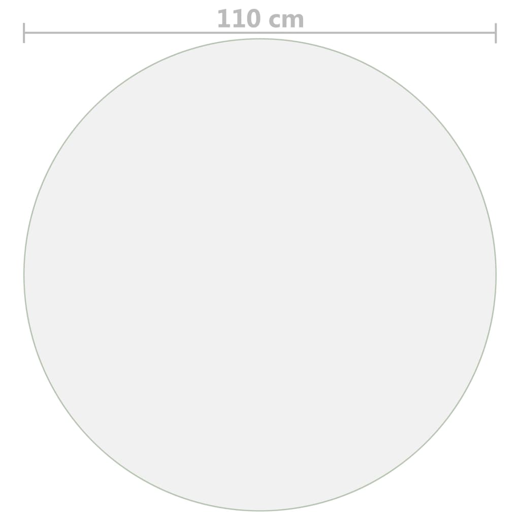 Protezione Tavolo Trasparente Ø 110 cm 1,6 mm in PVC - homemem39