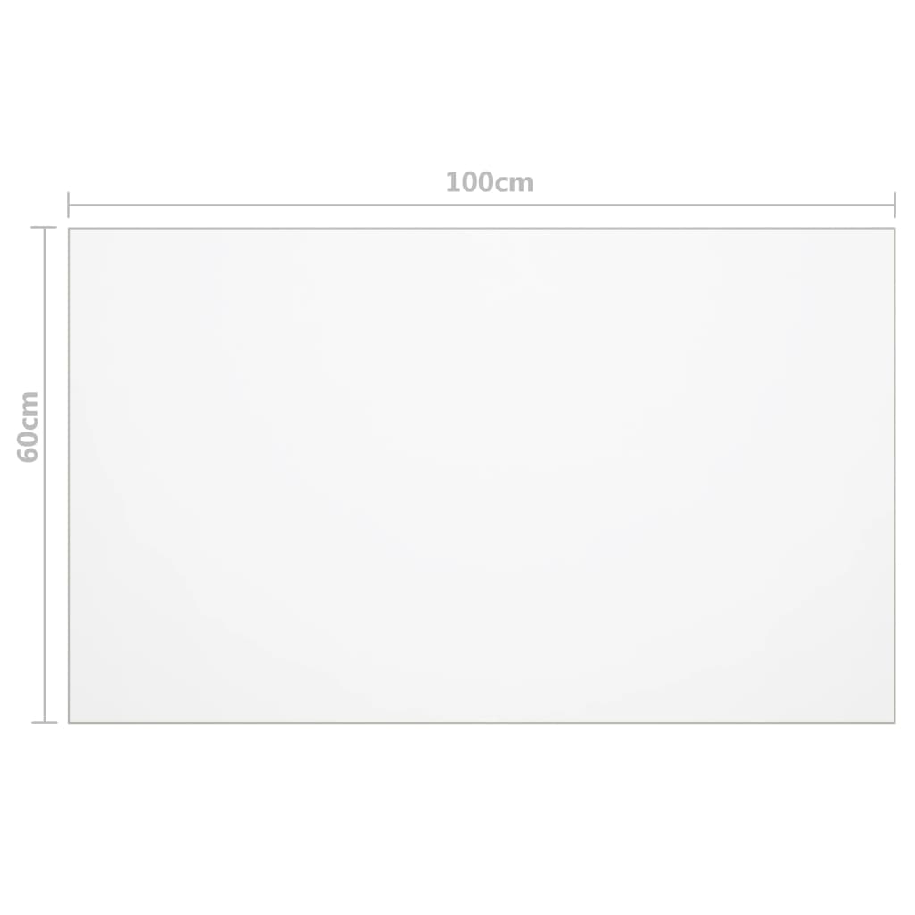 Protezione Tavolo Trasparente 100x60 cm 1,6 mm PVC - homemem39