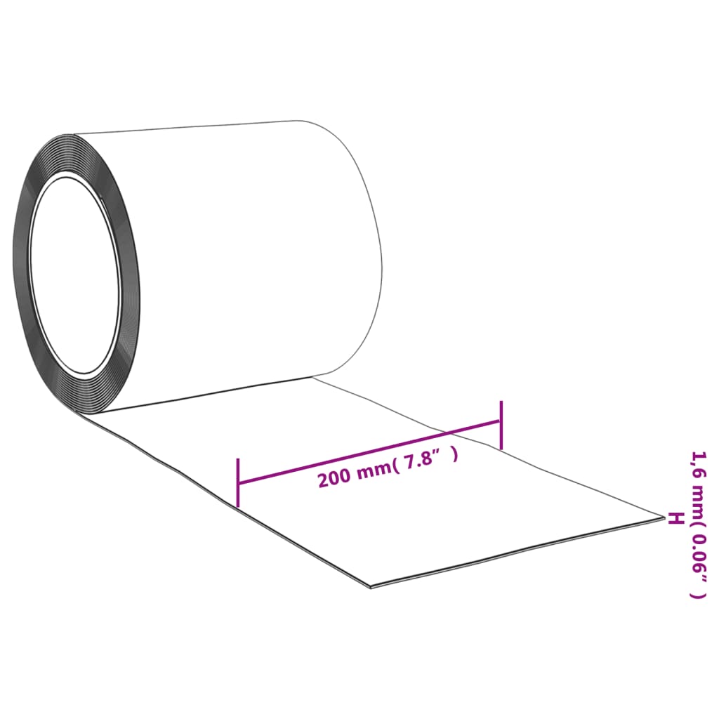 Rotolo per Tenda a Strisce in PVC 1,6mm x 200mm 25 m | homemem39