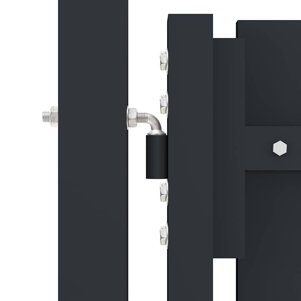 Cancello per Recinzione a doppia Porta in Acciaio 300x75 cm Antracite | homemem39