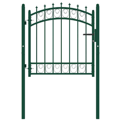 Cancello per recinzione EMMEN con punte in acciaio 103x97 cm verde | homemem39