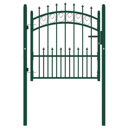 Cancello per recinzione EMMEN con punte in acciaio 104x97 cm verde | homemem39