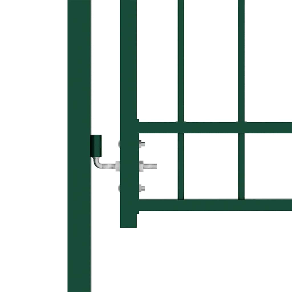 Cancello per recinzione EMMEN con punte in acciaio 104x97 cm verde | homemem39