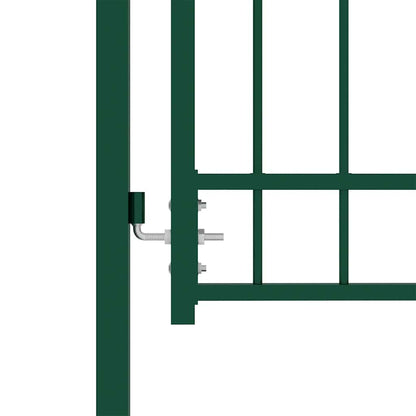 Cancello per recinzione EMMEN con punte in acciaio 104x97 cm verde | homemem39