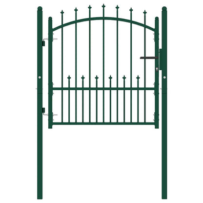 Cancello per recinzione EMMEN con punte in acciaio 104x97 cm verde | homemem39