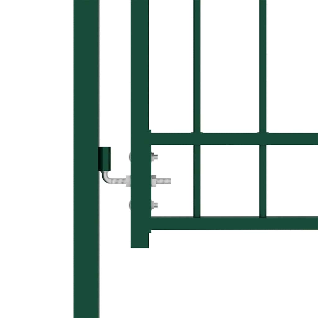Cancello per recinzione EMMEN con punte in acciaio 104x97 cm verde | homemem39