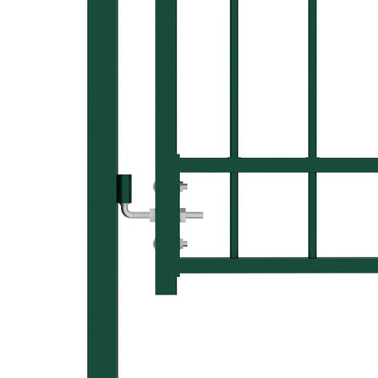 Cancello per recinzione EMMEN con punte in acciaio 104x97 cm verde | homemem39