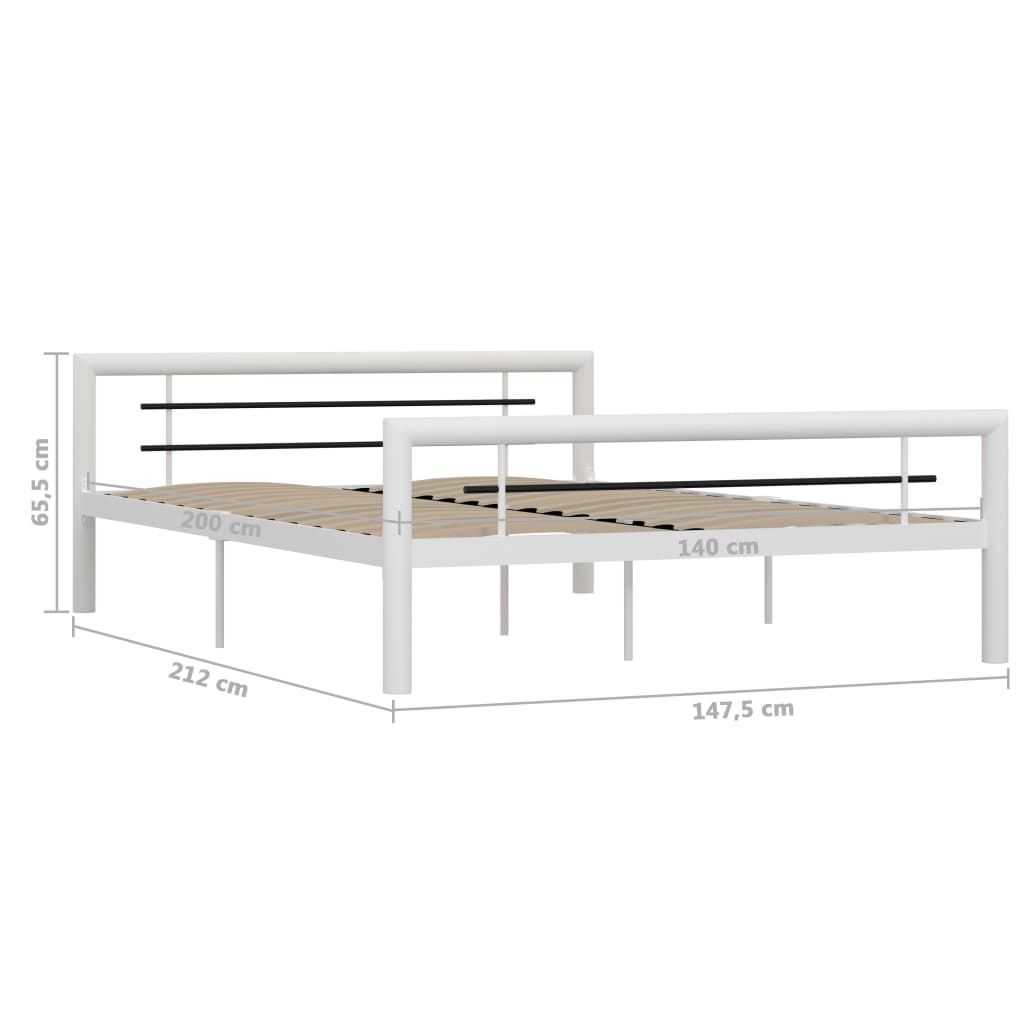 Giroletto Bianco e nero in Metallo 140x200 cm | homemem39