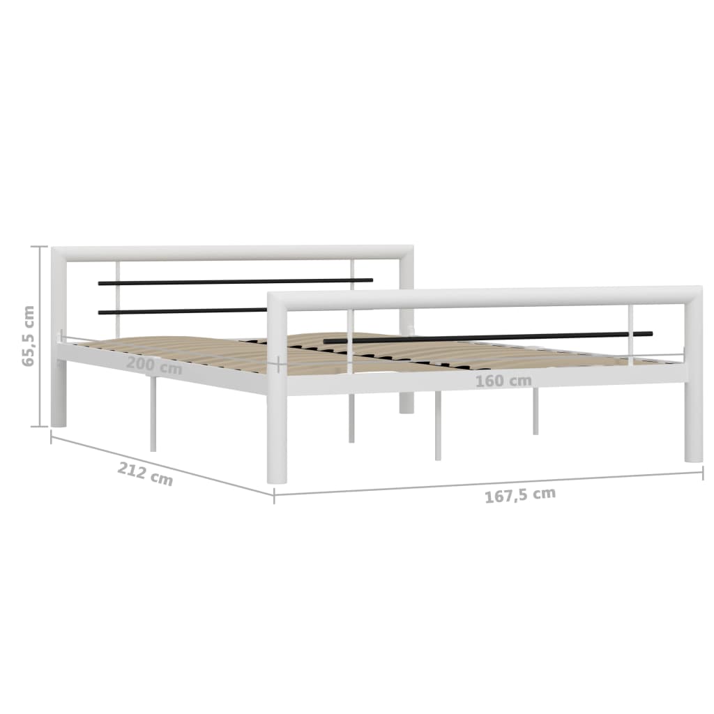 Giroletto Bianco e Nero in Metallo 160x200 cm | homemem39