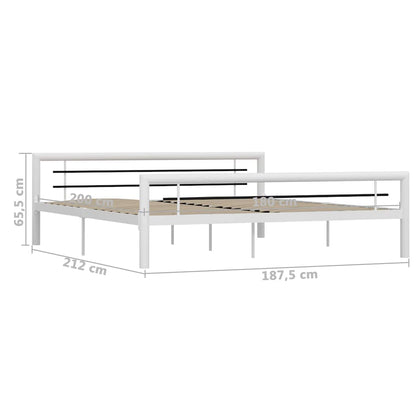 Giroletto Bianco e Nero in Metallo 180x200 cm | homemem39