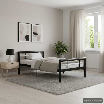 Giroletto Nero e Bianco in Metallo 90x200 cm