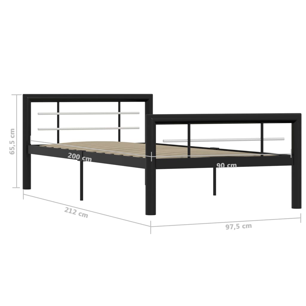 Giroletto Nero e Bianco in Metallo 100x200 cm | homemem39