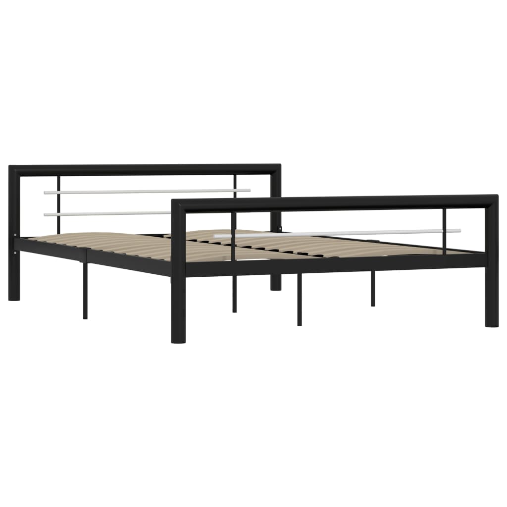 Giroletto Nero e Bianco in Metallo 160x200 cm | homemem39