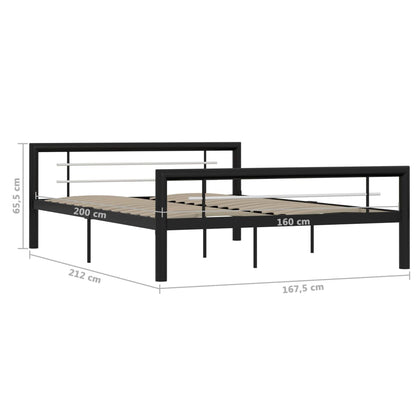 Giroletto Nero e Bianco in Metallo 160x200 cm | homemem39