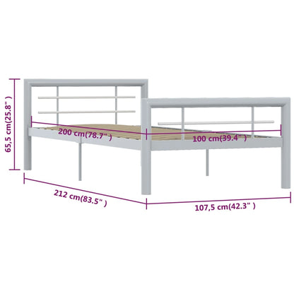 Giroletto Grigio e Bianco in Metallo 100x200 cm | homemem39