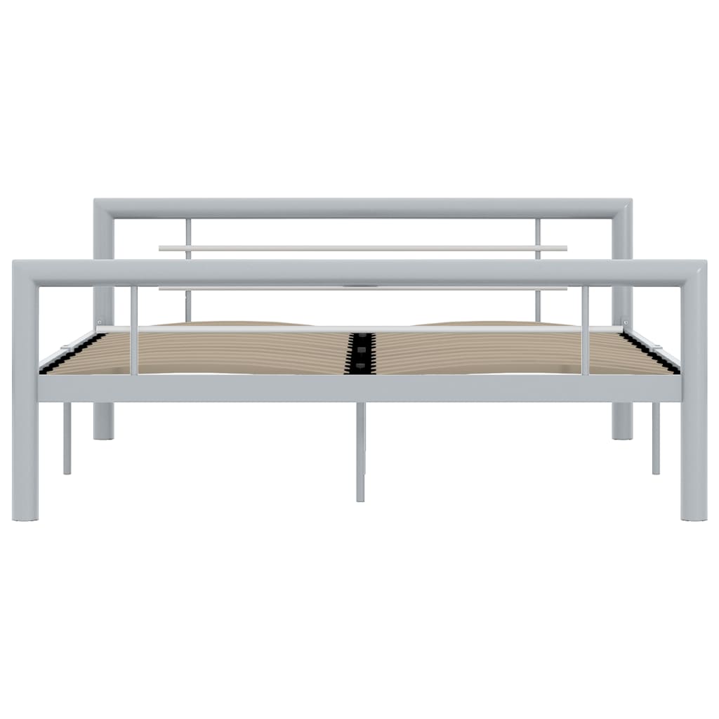 Giroletto Grigio e Bianco in Metallo 140x200 cm | homemem39
