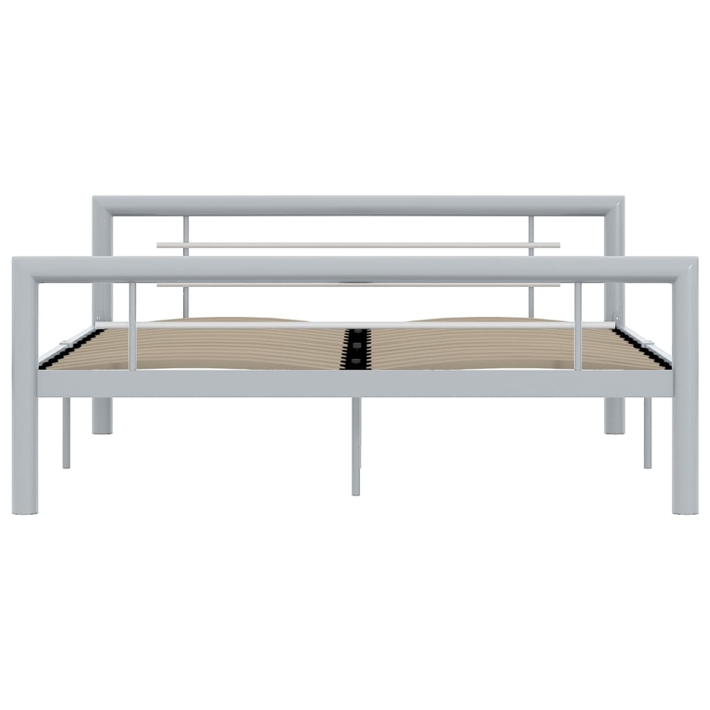 Giroletto Grigio e Bianco in Metallo 160x200 cm | homemem39