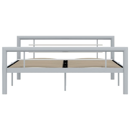 Giroletto Grigio e Bianco in Metallo 160x200 cm | homemem39