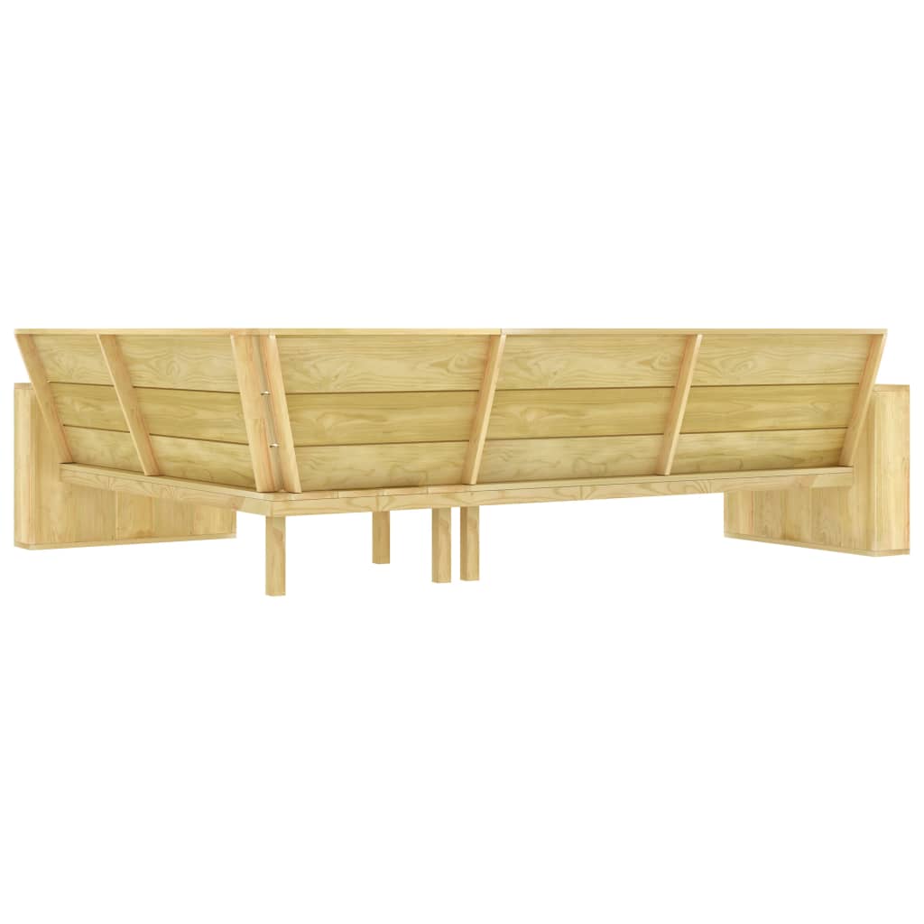 3-piece Garden Sofa Set in Impregnated Pine Wood