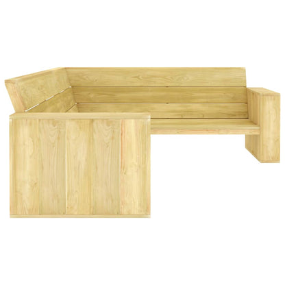 Set Divani da Giardino 4 pz in Legno di Pino Impregnato