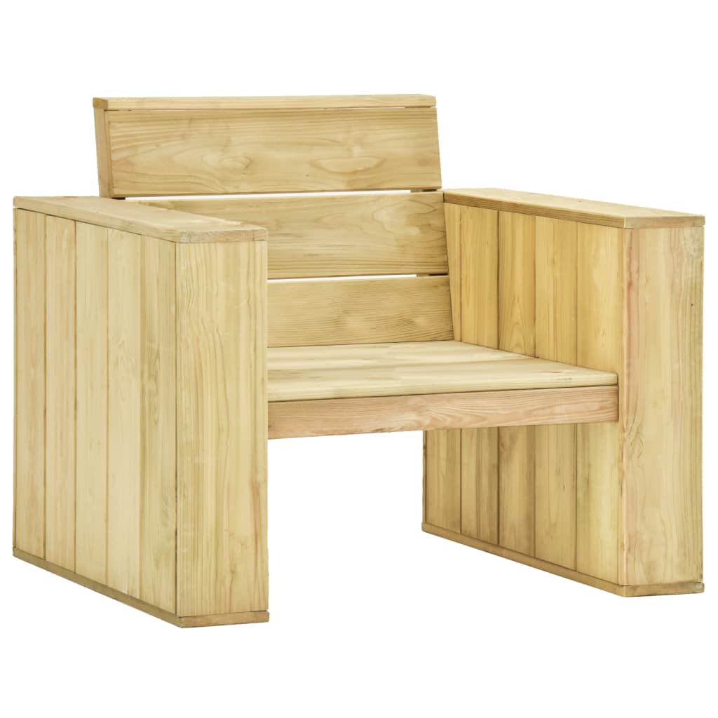 Set Divani da Giardino 4 pz in Legno di Pino Impregnato