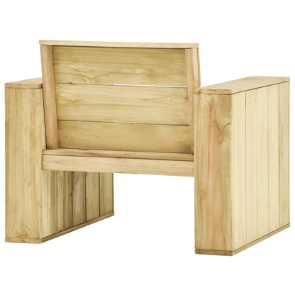 Set Divani da Giardino 4 pz in Legno di Pino Impregnato