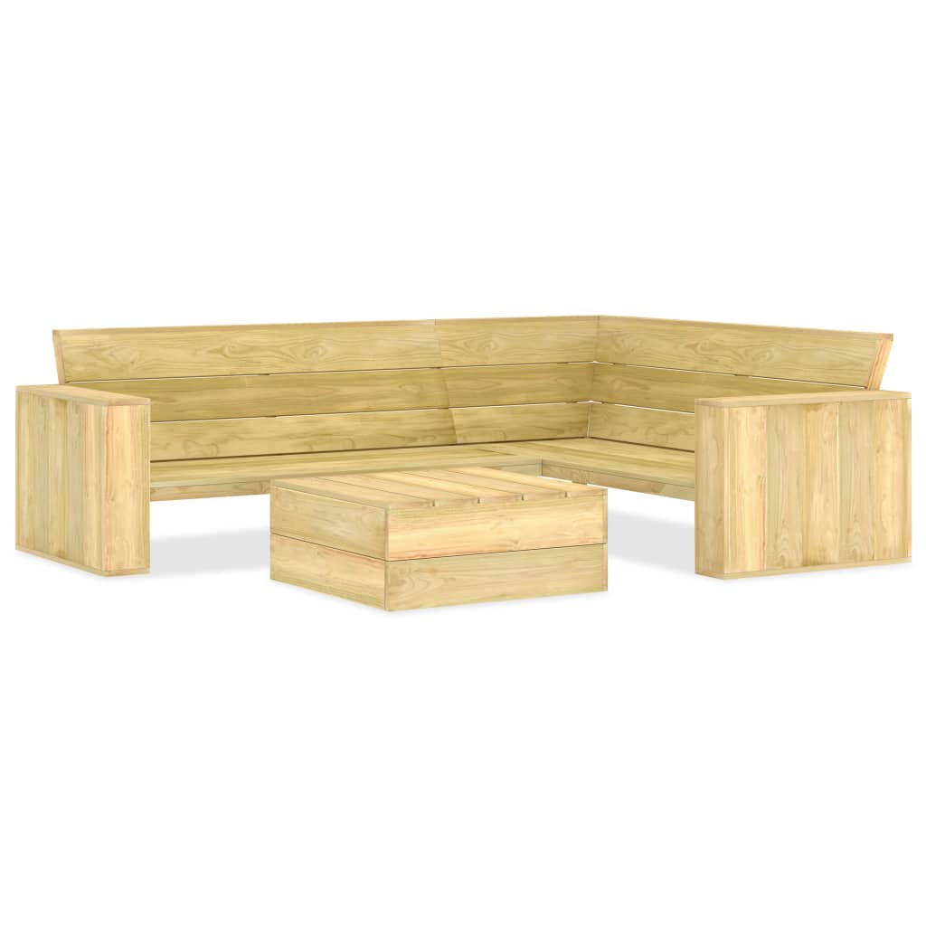 Garden Sofa Set 2 pcs in Impregnated Pine Wood