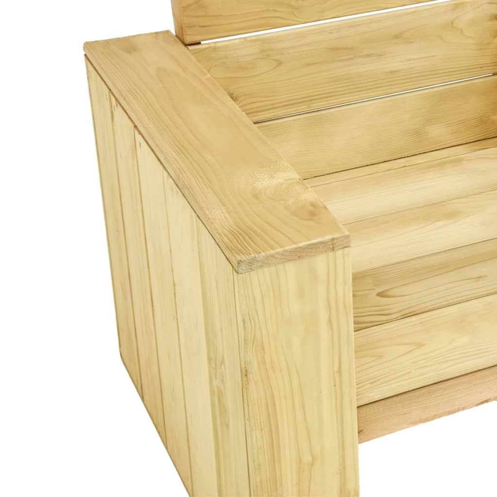 Set Divani da Giardino 3 pz in Legno di Pino Impregnato