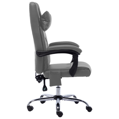 Sedia da Ufficio Massaggiante Antracite in Similpelle | homemem39