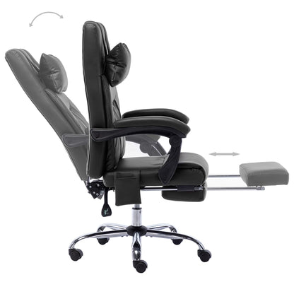 Sedia da Ufficio Massaggiante Nera in Similpelle | homemem39