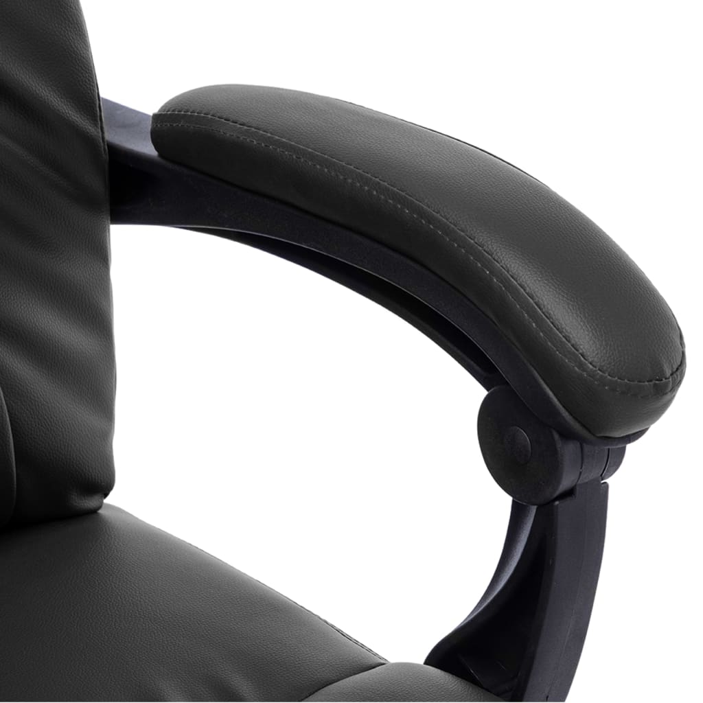 Sedia da Ufficio Massaggiante Nera in Similpelle | homemem39