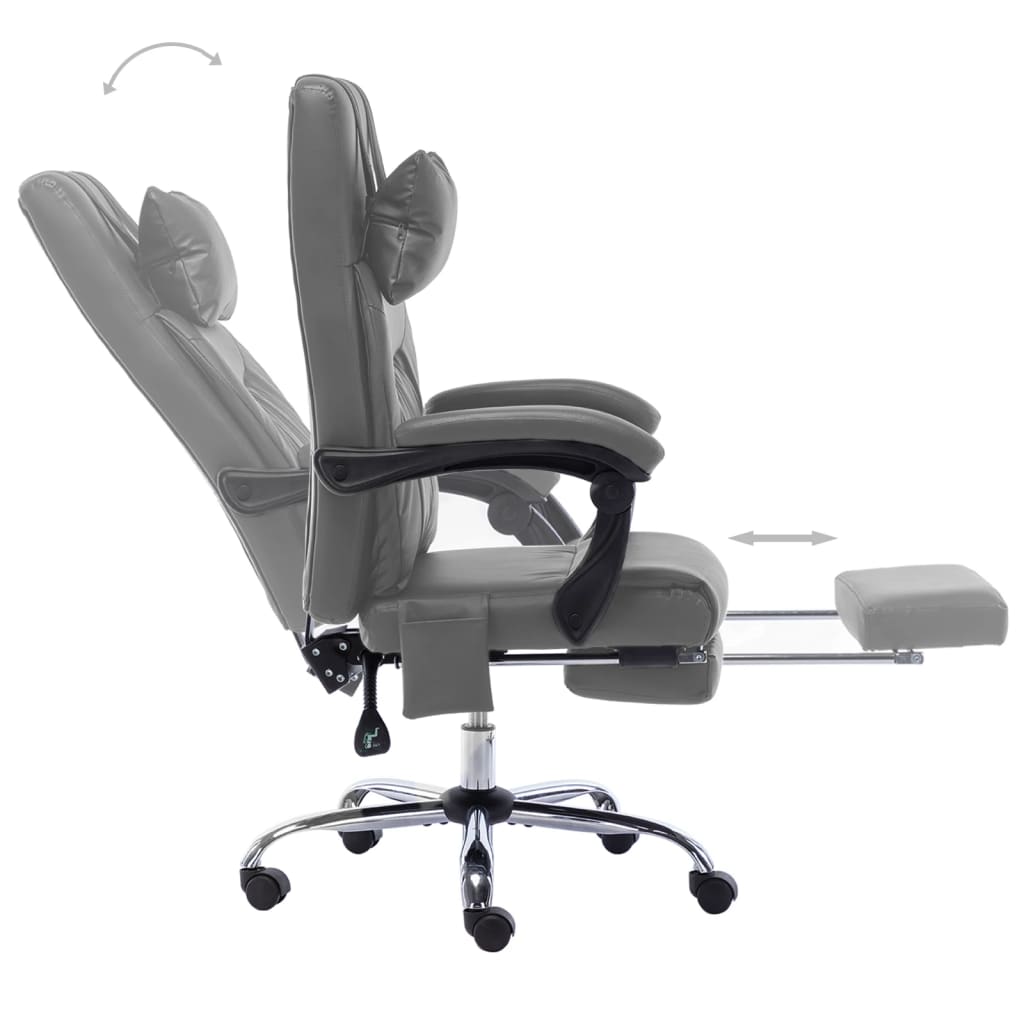 Sedia da Ufficio Massaggiante Antracite in Similpelle | homemem39