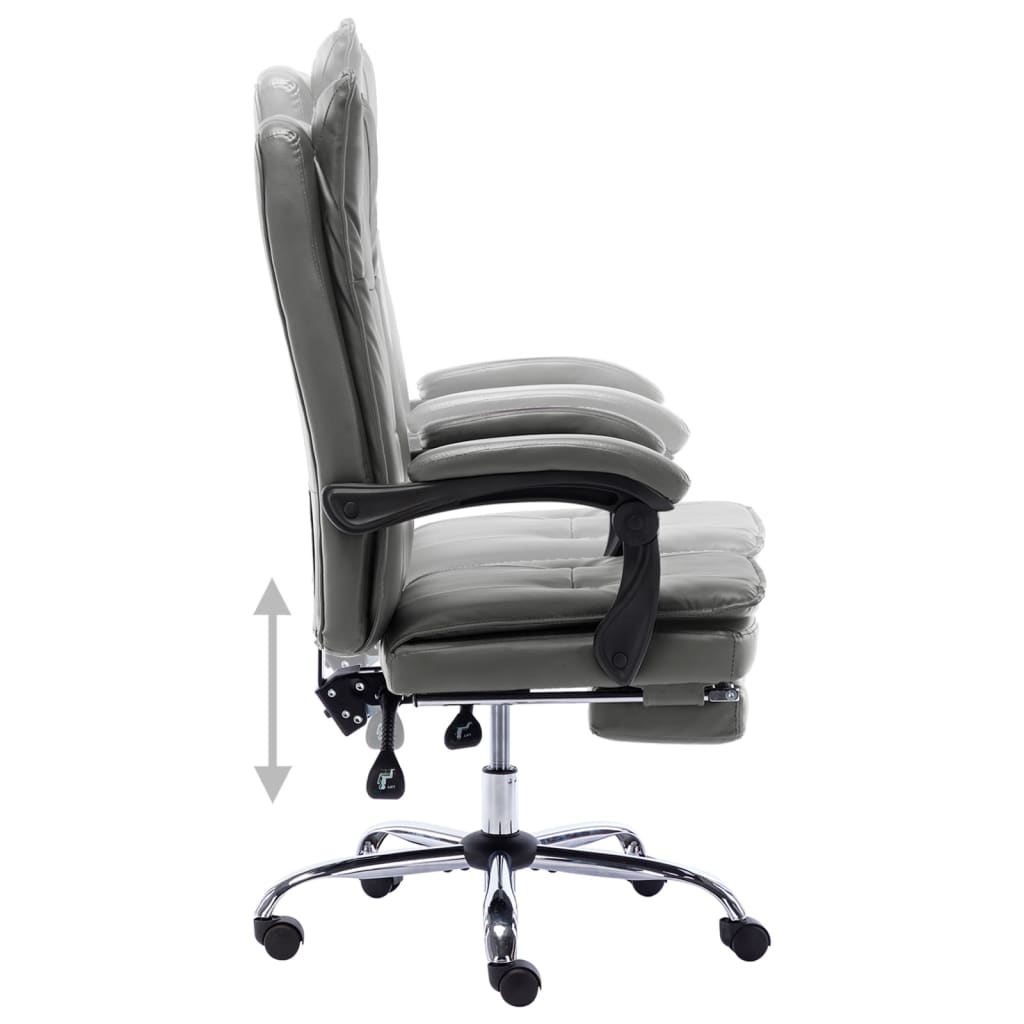 Sedia da Ufficio Antracite in Similpelle | homemem39