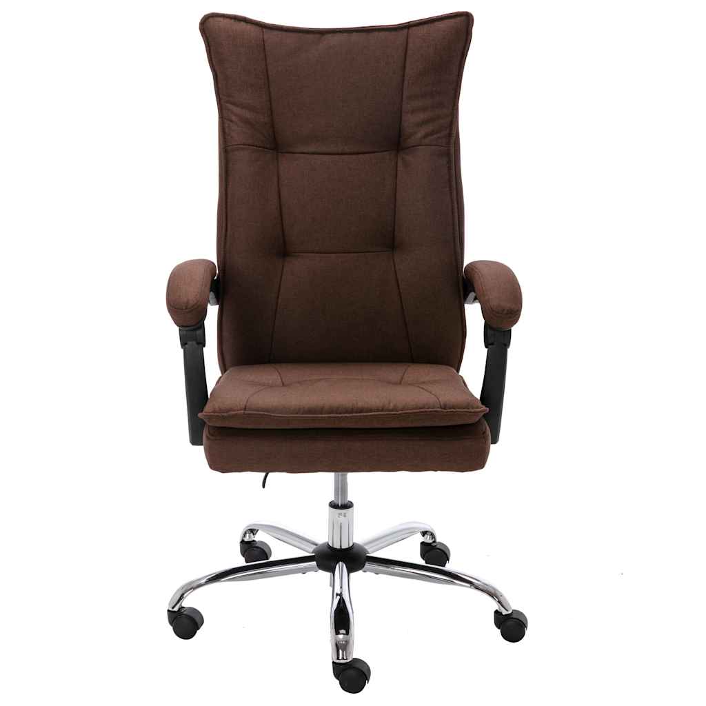 Sedia da Ufficio Marrone in Tessuto