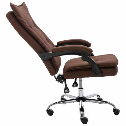 Sedia da Ufficio Marrone in Tessuto
