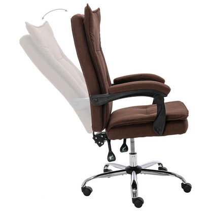 Sedia da Ufficio Marrone in Tessuto