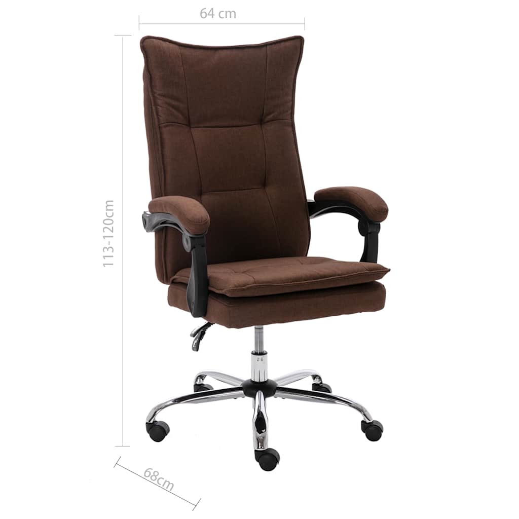 Sedia da Ufficio Marrone in Tessuto