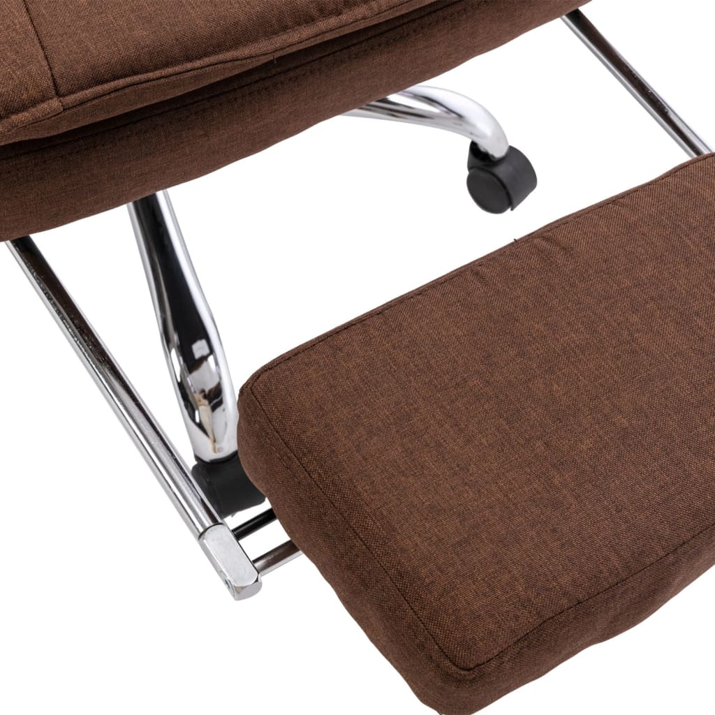 Sedia da Ufficio Marrone in Tessuto