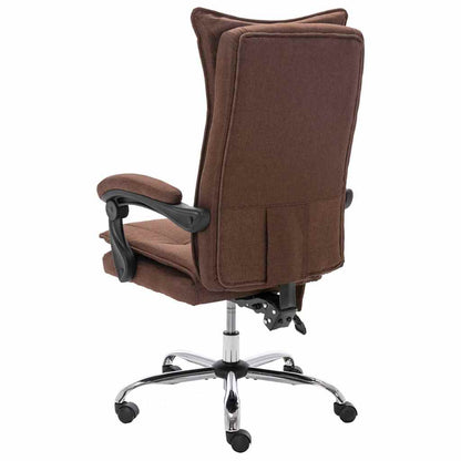 Sedia Massaggiante da Ufficio Marrone in Tessuto
