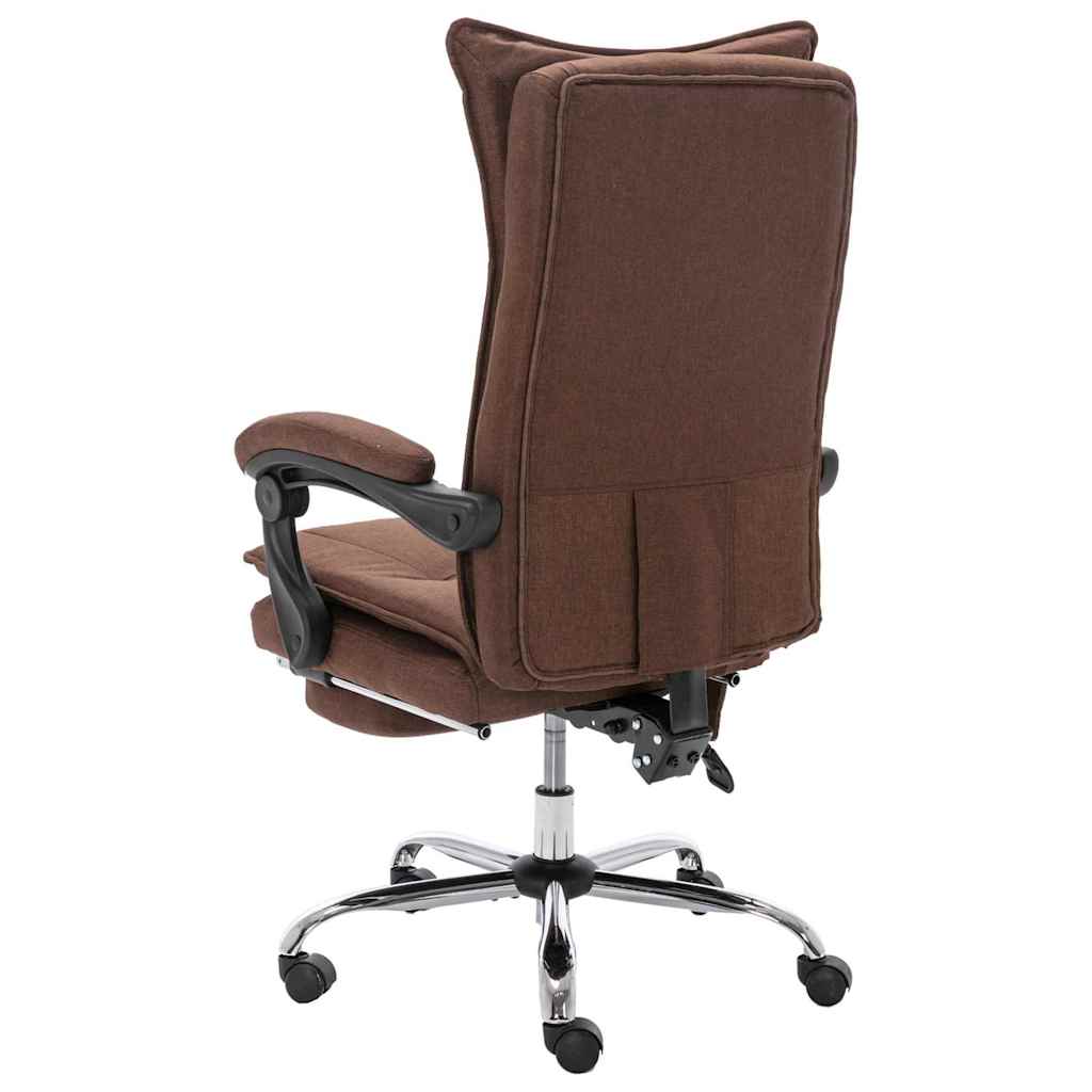 Sedia Massaggiante da Ufficio Marrone in Tessuto