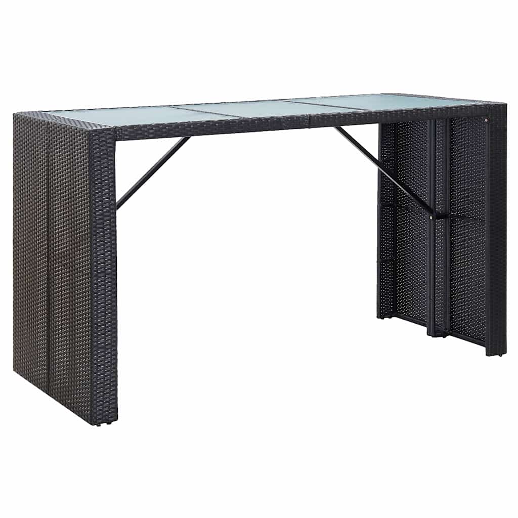 Set da Bar da Giardino 7 pz con Cuscini in Polyrattan