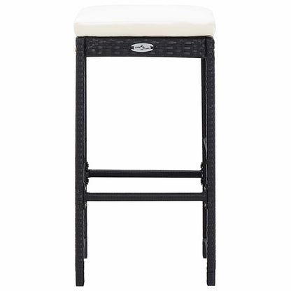 Set Bar da Giardino 9 z pz in Polyrattan Nero