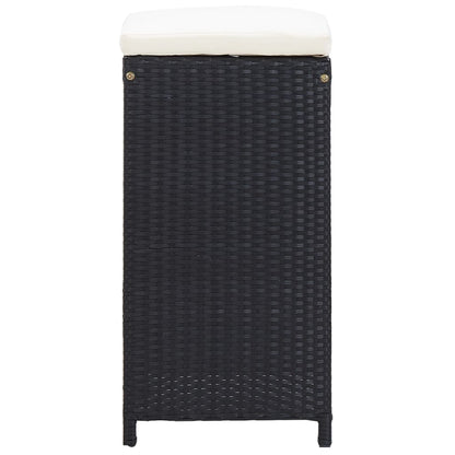 Set Bar da Giardino 9 z pz in Polyrattan Nero - homemem39