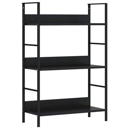 Scaffale Libri 3 Ripiani Nero 60x27,6x90,5 cm Legno Multistrato | homemem39