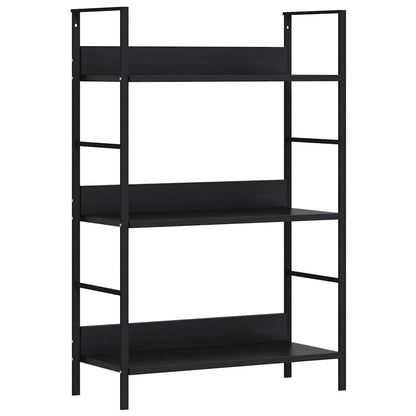 Scaffale Libri 3 Ripiani Nero 60x27,6x90,5 cm Legno Multistrato