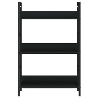 Scaffale Libri 3 Ripiani Nero 60x27,6x90,5 cm Legno Multistrato | homemem39