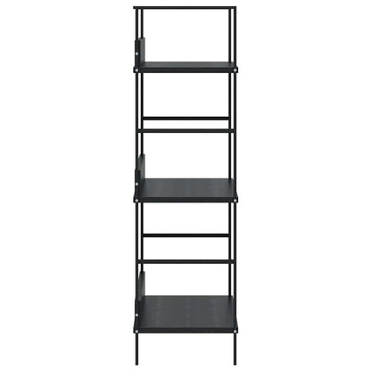 Scaffale Libri 3 Ripiani Nero 60x27,6x90,5 cm Legno Multistrato | homemem39