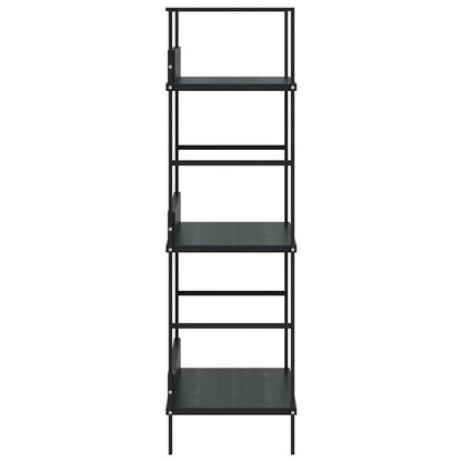 Scaffale Libri 3 Ripiani Nero 60x27,6x90,5 cm Legno Multistrato