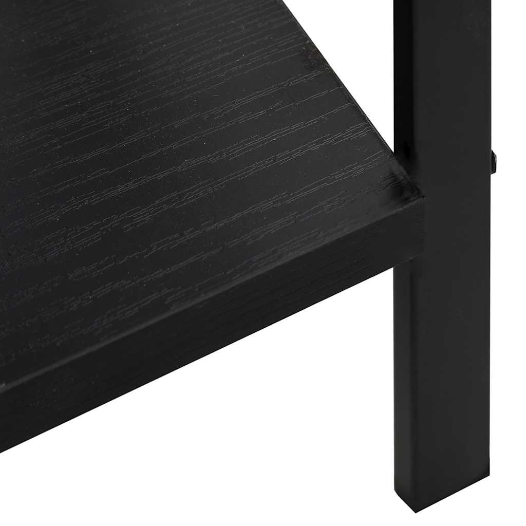 Scaffale Libri 3 Ripiani Nero 60x27,6x90,5 cm Legno Multistrato | homemem39
