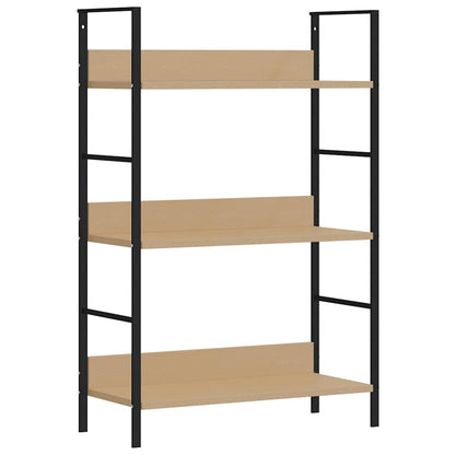 Scaffale Libri 3 Ripiani Rovere 60x27,6x90,5 Legno Multistrato | homemem39